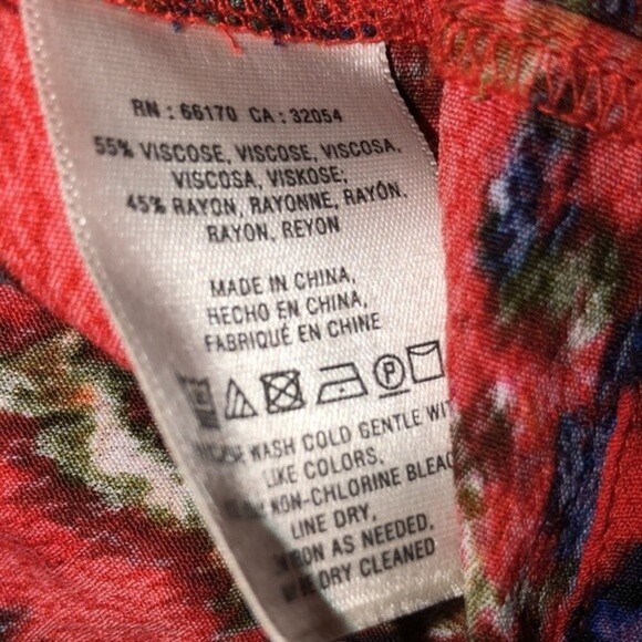 Maeve Mediallion red print dress by Anthropologie small petite floral - Picture 8 of 9